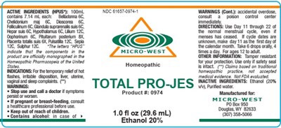 Total Pro Jes 1.0 Fl Oz. Bottle Label